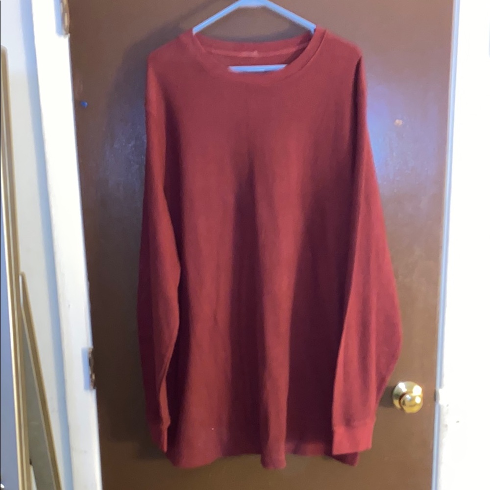 💋 Men’s Red Long Sleeve long John type shirt